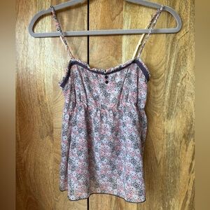Miss Helen Floral Spaghetti Strap Top